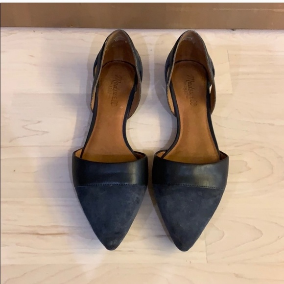 Madewell Shoes - Madewell navy blue d'orsay flat